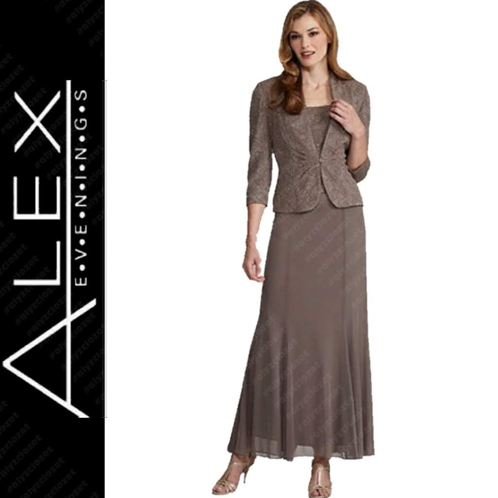 Alex Evenings Jacket Dress, sz. 16
